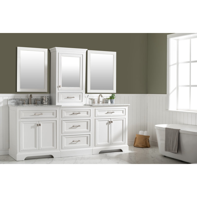 Ensemble de meuble-lavabo double 96 po Arruda, Blanc