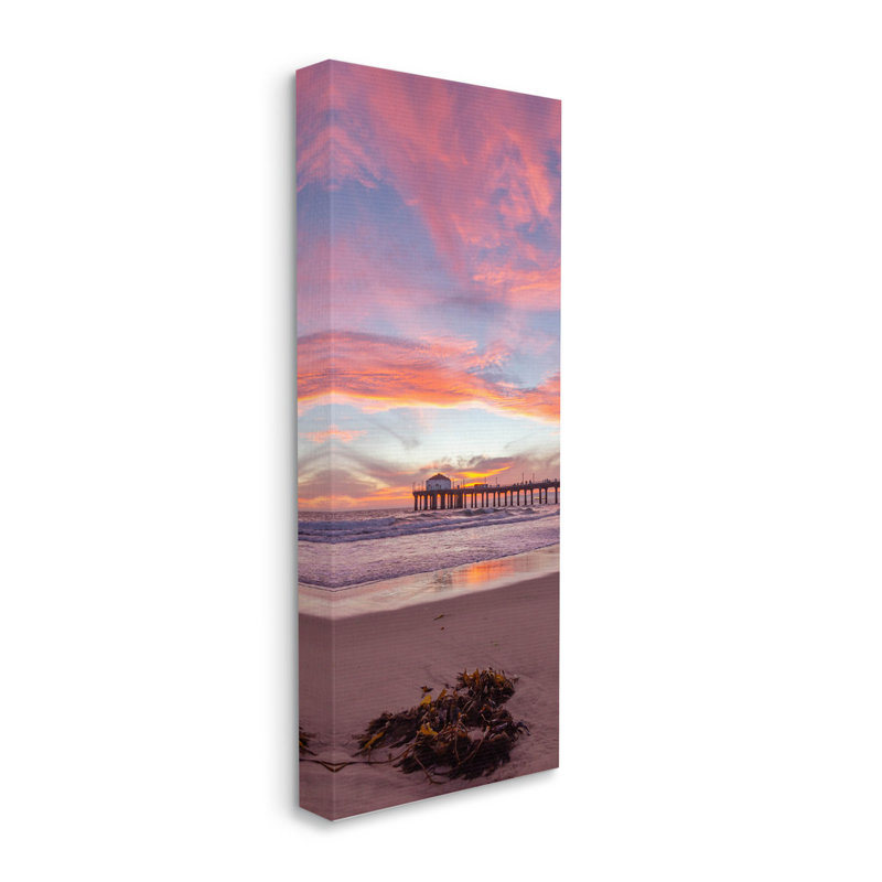 «Waterfront Dock Sunset Reflection» par Jeff Poe, H 24 po x l 10 po x P 1,5 po