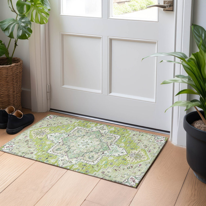 Machine Washable Indoor/Outdoor Chayden ACN1036 Rug, Rectangle 1'8" x 2'6"