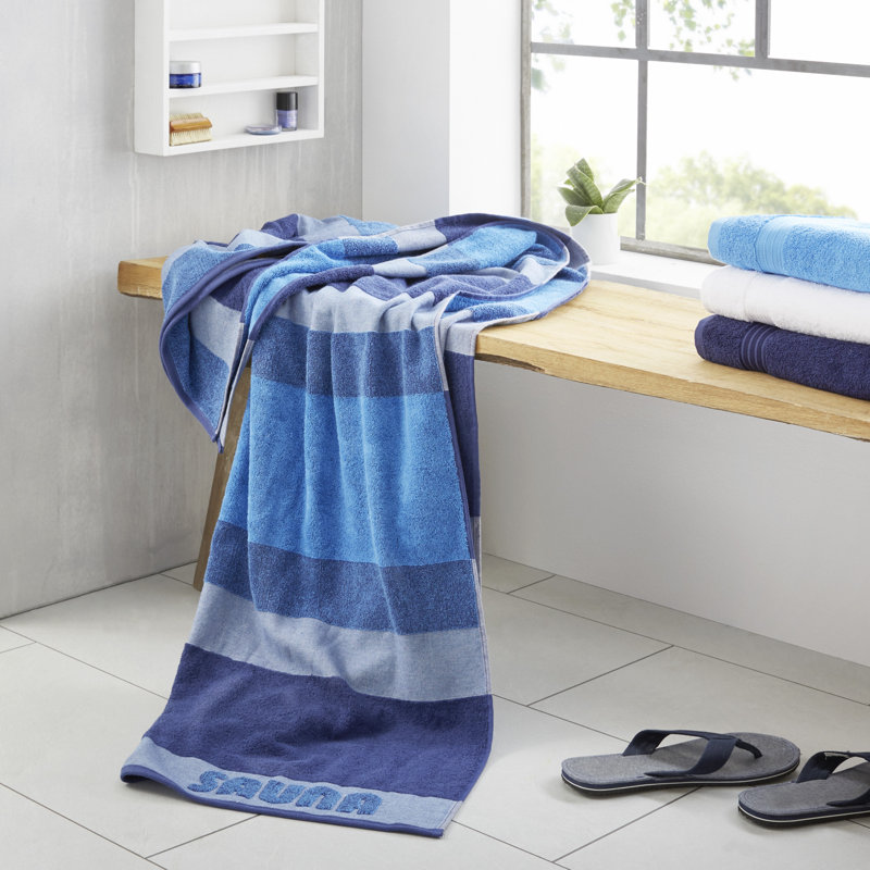 Badetuch Sauna Stripe, Blue