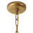 Gold Metal Geometric Caged 4 Light Room Chandelier with Link Style Chain