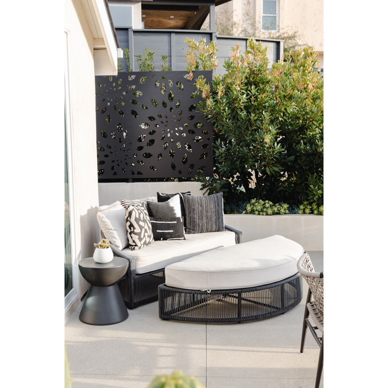 Concorde 14.5'' Black Concrete Round Outdoor Side Table