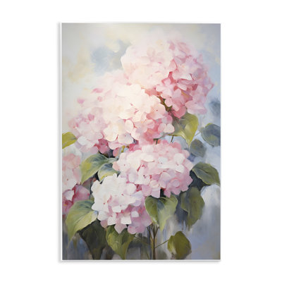 Art mural hortensia rose pâle par Petals Prints Design