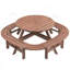 Ensemble de pique-nique rond avec tabouret intégré