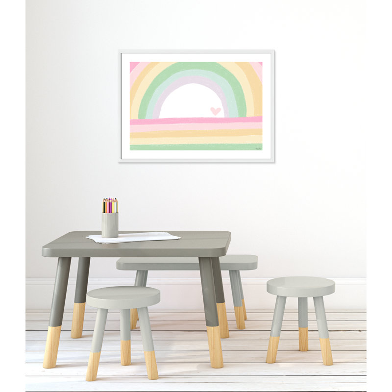 Décoration murale pour enfants, H 25,5 po x l 35,5 po x P 1,19 po, Encadré de boîte blanc