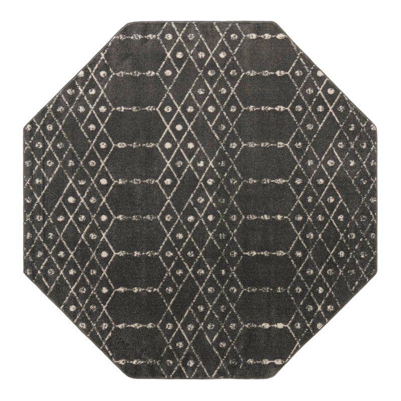 Ippazio Geometric Indoor Rug, Octagon 7'10" x 7'10"