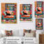 Chat noir sur canapé Boho Cozy - reproduction d'art murale chat-1288317326-1288317324