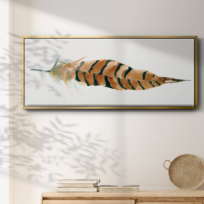 Tail Feather I- Framed Canvas