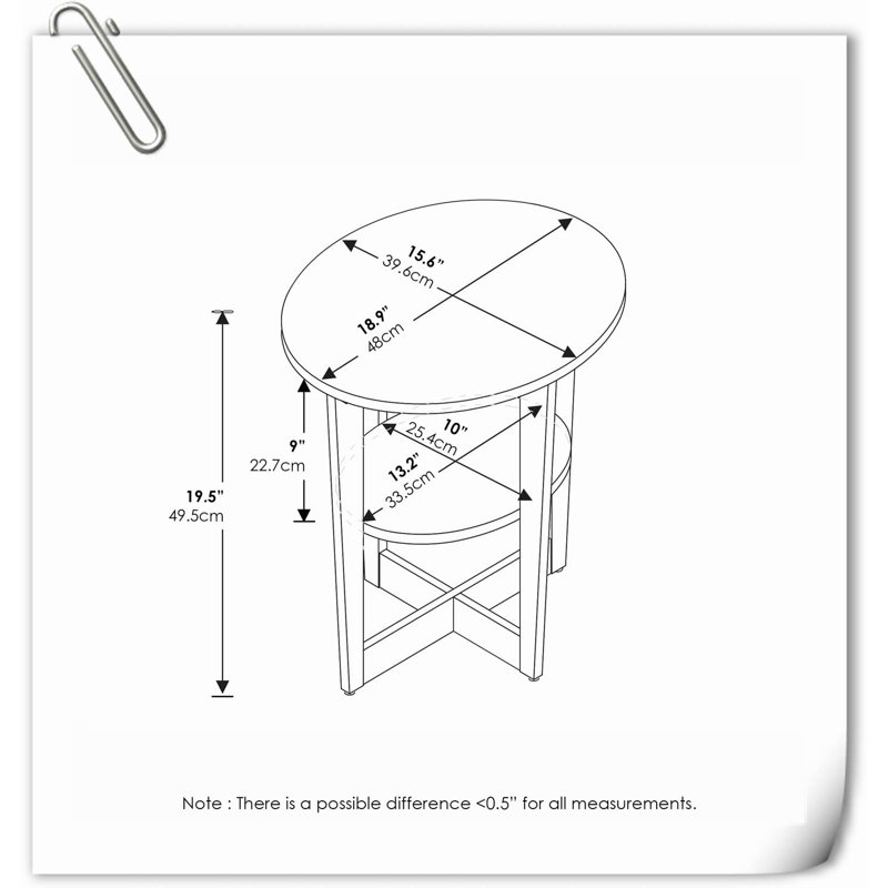 Table de bout avec rangement Makaira
