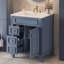 Meuble-lavabo 24 po avec lavabo en céramique, petite armoire de salle de bain moderne, 2 tiroirs et tablette réglable