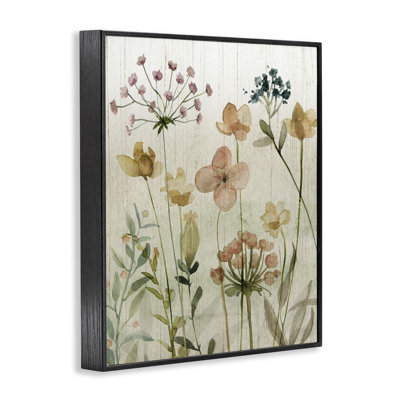 Soft Rustic Cottage Florals Framed Giclee Art, design by Livi Finn