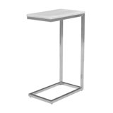Elicia Solid Marble Modern Luxury Glam Accent C-Table (Set of 2) - Chrome