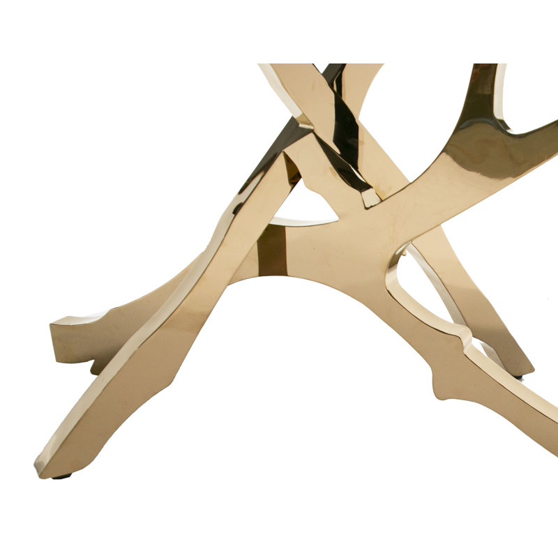 Modrest Legend Glass Top Metal Base Dining Table
