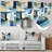 Cubist Blue Reality IV - Geometric Metal Wall Decor, Modern Metal Print-444987108