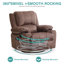 Fauteuil inclinable à bascule manuel pivotant de 38,19 po de largeur avec masseur et chauffage Daquez-129603393-129603392