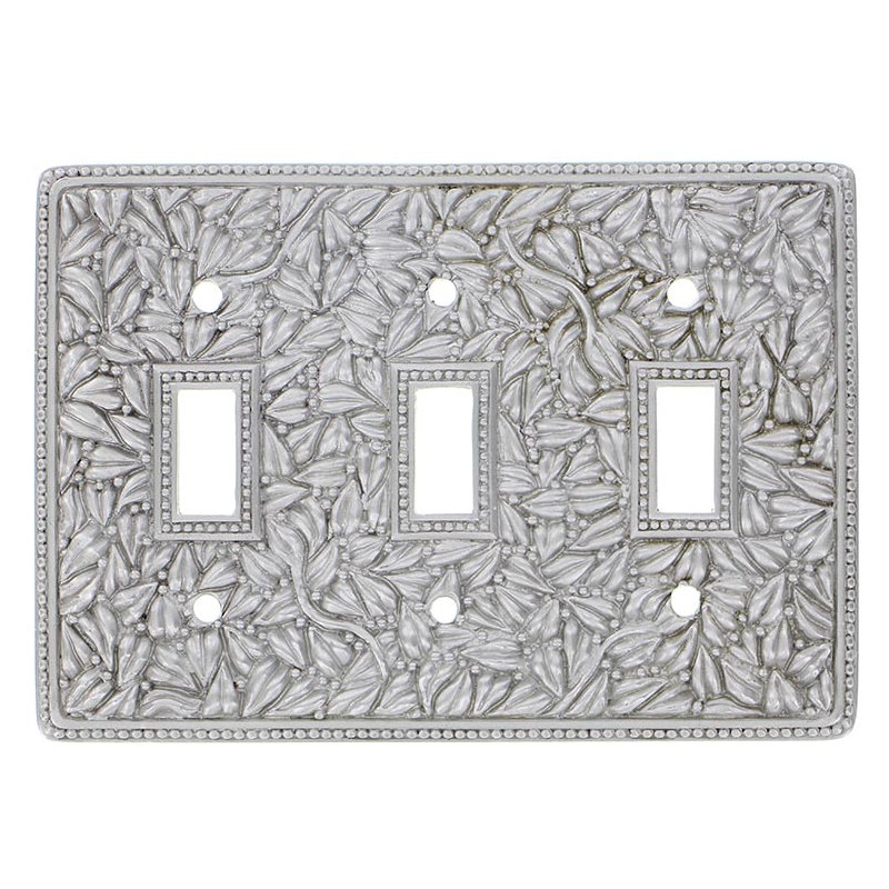 San Michele 3-Gang Toggle Light Switch Wall Plate, Satin Nickel