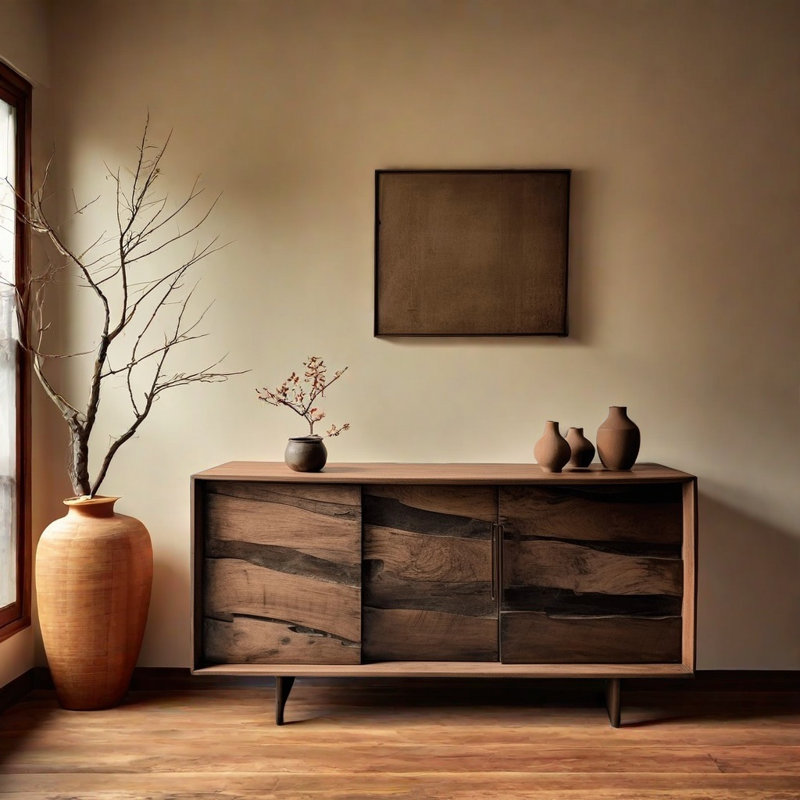 Table d'appoint en bois massif.