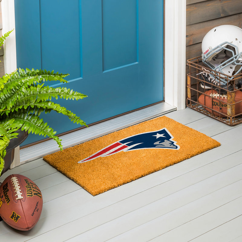 Jeremias NFL Coir Team Logo Outdoor Doormat, New England Patriots