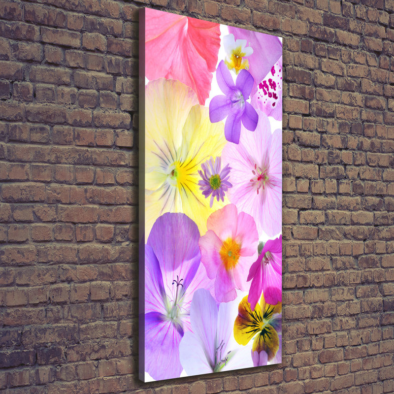 Colourful Flowers - Wrapped Canvas Print