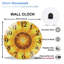Horloge murale tournesol