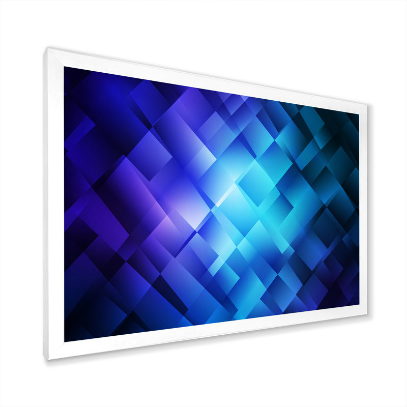 Vortex rectangulaire bleu foncé - reproduction de cadre photo sur toile, H 8 po x l 12 po x P 1 po