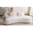 Castillon Modern Curved Upholstered Sofa with Pillows