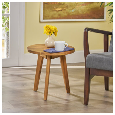 Table d'appoint ronde en bois d'acacia de style moderne MARINE MARINE - Finition teinte naturelle