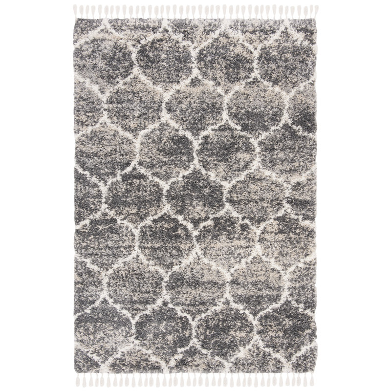 Tapis à poil long à motif géométrique Ch Wilson, Rectangle 9 pi x 12 pi