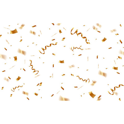 Murale pelez et collez de qualité supérieure - Célébration des confettis dorés