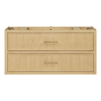 Meuble-lavabo mural simple en chêne scandinave Isola