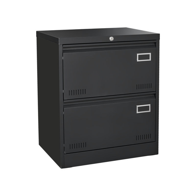 2-drawer Metal Lateral File Cabinet (black) – Locking File Cabinet For Home/office, Widened Drawers Fit Legal/letter/a4 Sizes, Assembly Required, Secure Vertical Storage For High-file-volume Spaces