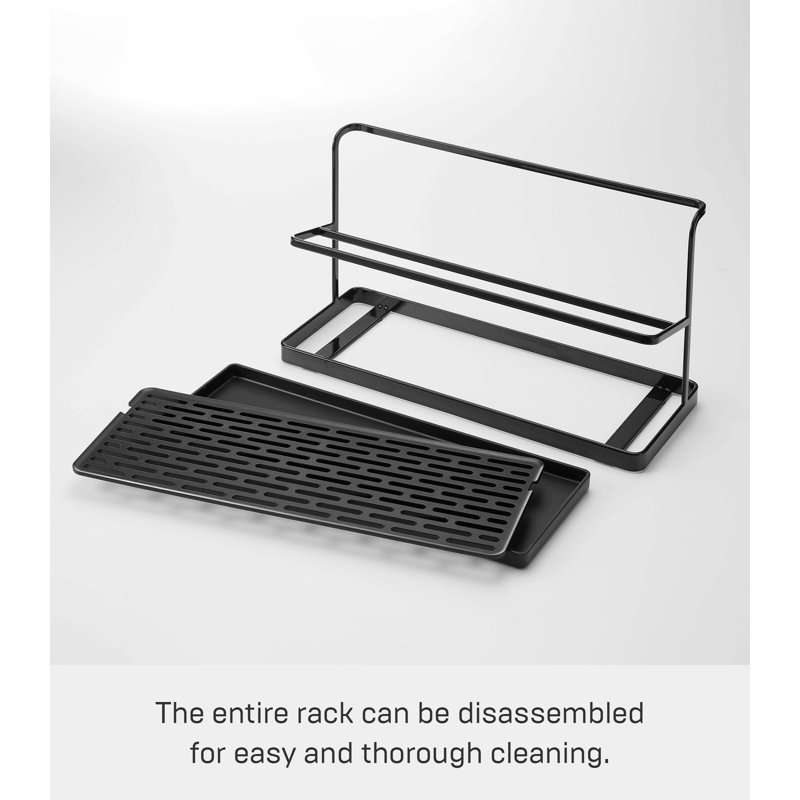 Compact Black Metal Countertop Bottle Drying Rack