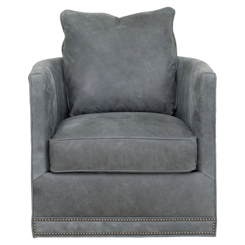 Fauteuil oscillant pivotant en cuir Christine, 1130 Poterie