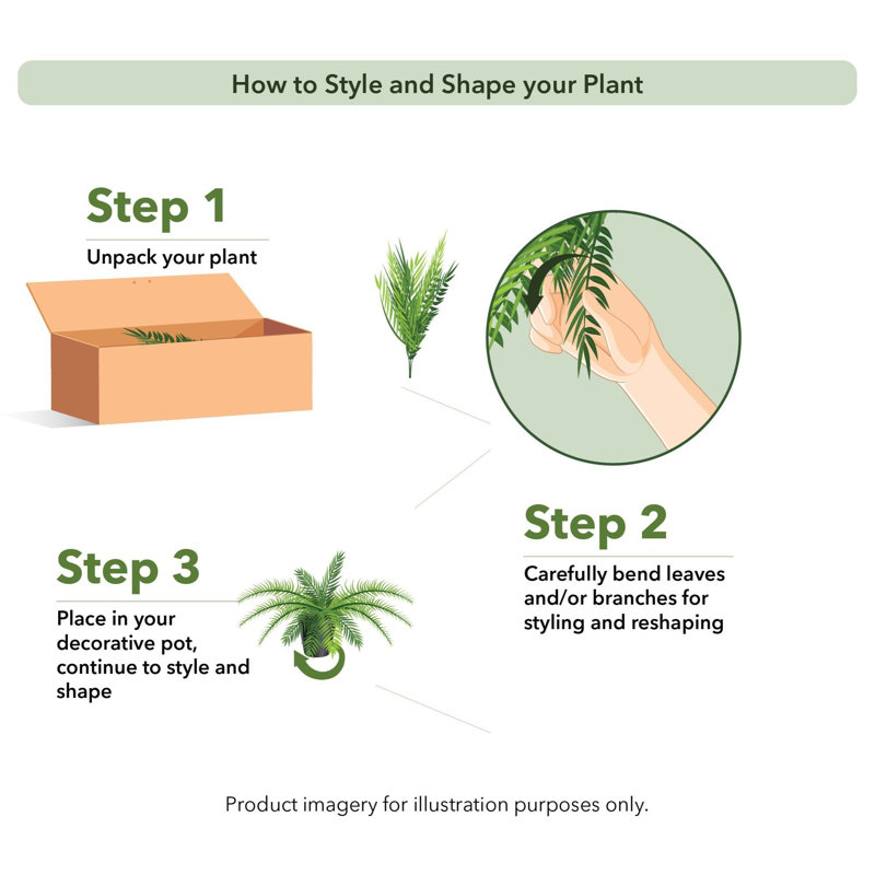 Plante de palm artificiel 22"
