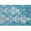 Tapis bleu noué à la main de conception unique 8 pi x 10 pi 6 po New Age