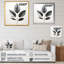 Contour de feuille d'onyx noir sur toile-736972094-736972095