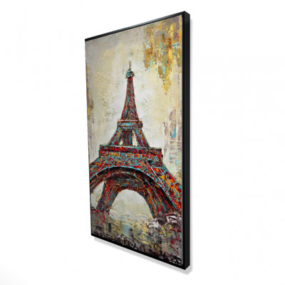 Abstract Eiffel Tower Print On Canvas