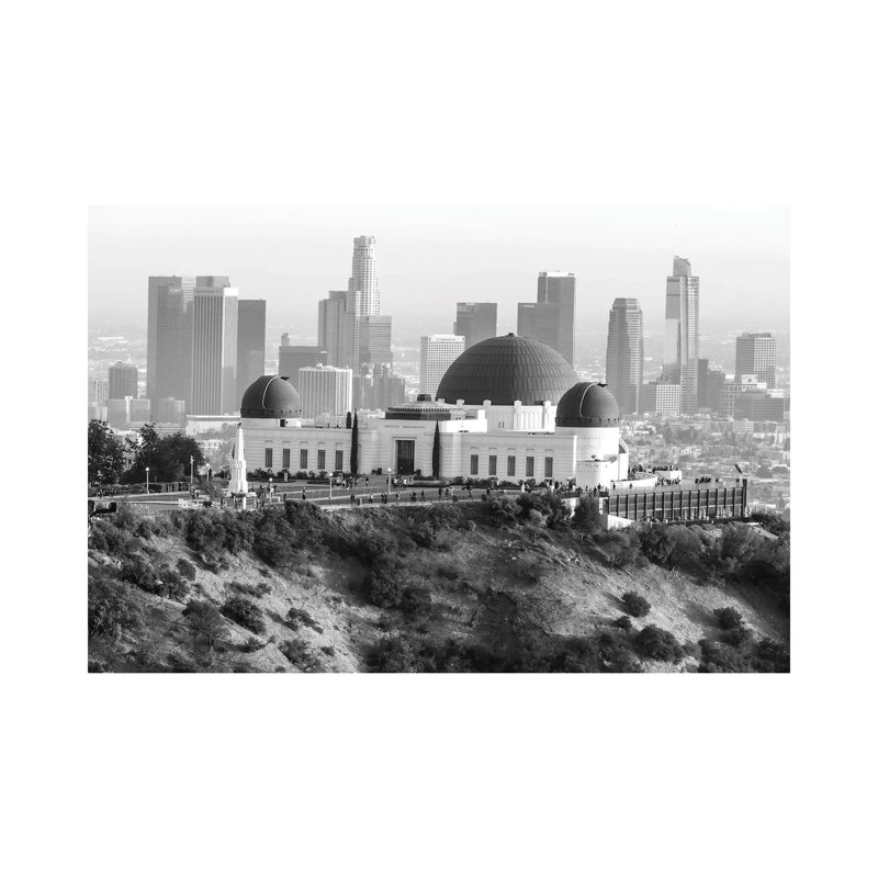 Los Angeles Skyline - reproduction d'art murale encadrée, H 26 po x l 40 po, Toile tendue, Ne s’applique pas