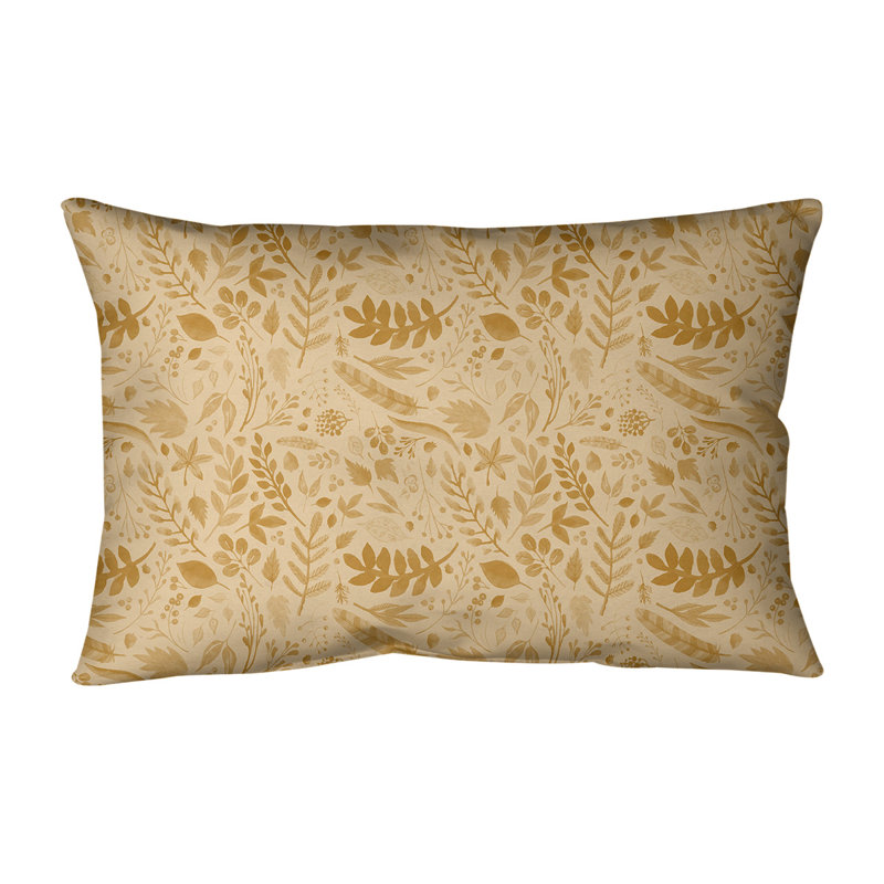 Coussin lombaire 14 po, Jaune clair / brun