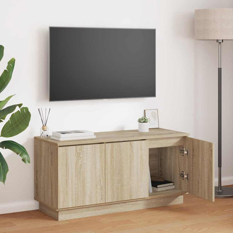 TV Cabinet With LED 100 X 38 X 49 Cm, Sonoma Oak
