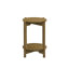 Table de bout ronde en bois massif avec tablette Timber