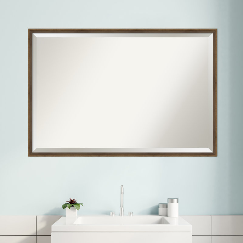 Mettawa Flat Wall Mirror, Bronze, 25.25" x 37.25"