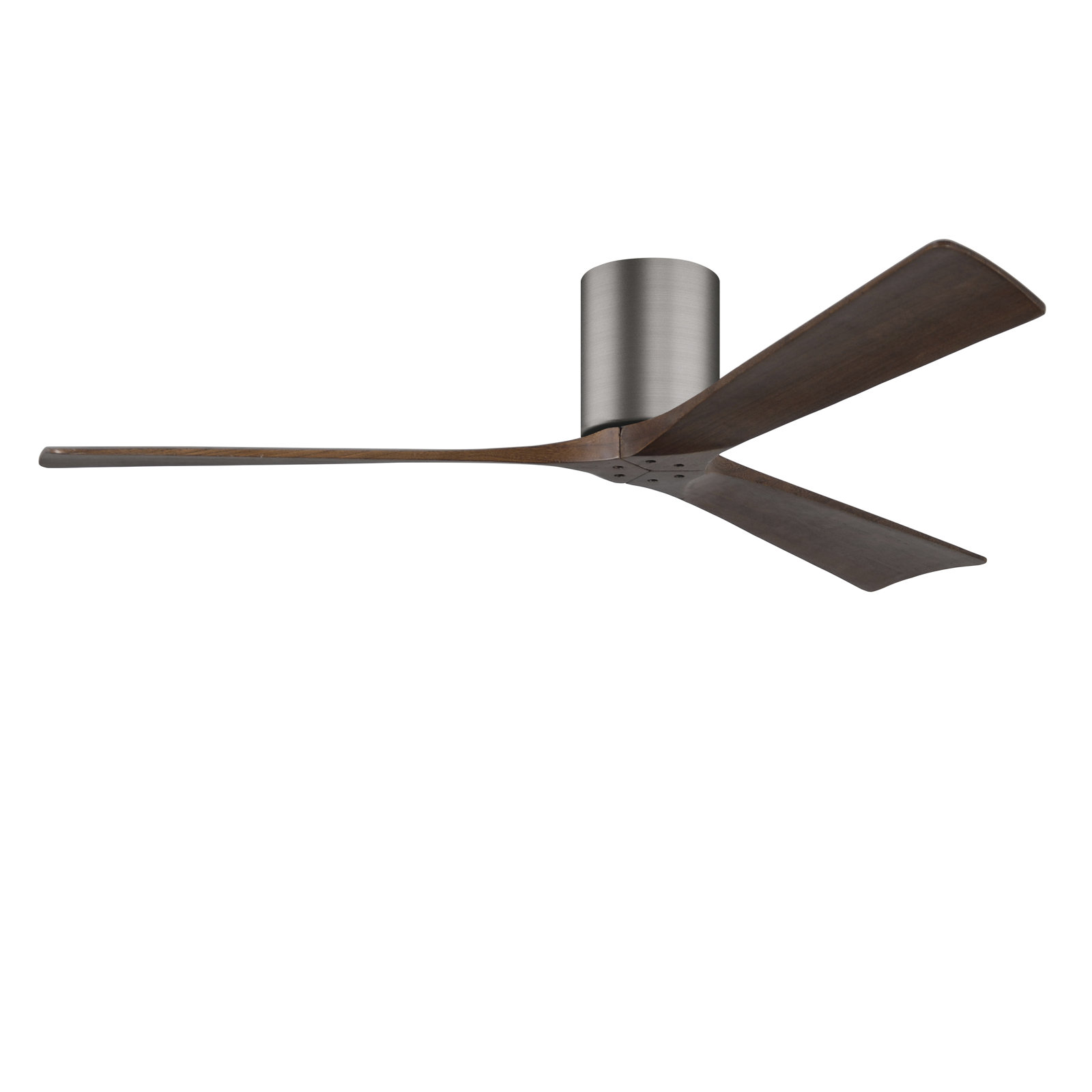 Olivier 3 Blade Ceiling Fan, Walnut Tone, Brushed Pewter, 60"