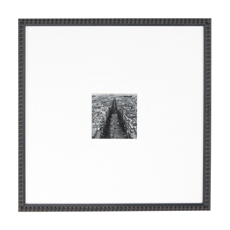 Cadre photo en bois - ensemble de 6, Noir, 5 po x 5 po