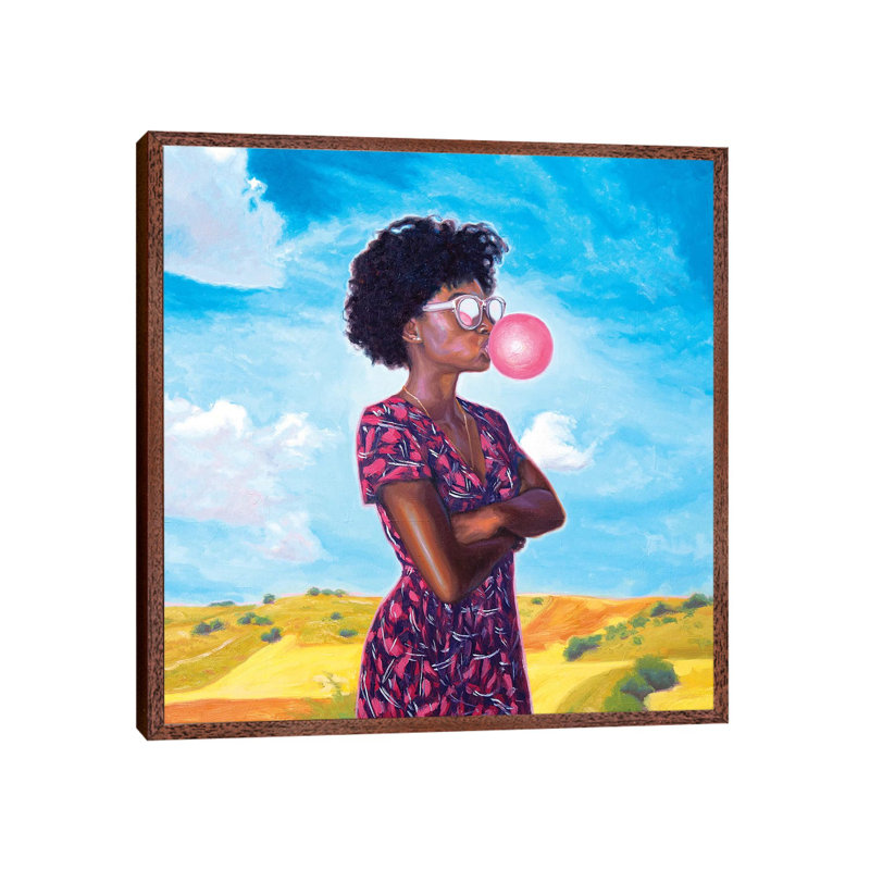 Spanish Road Trip by Alexander Grahovsky - Painting on Canvas, 45.72 cm H x 45.72 cm W, Classic Brown Wood Framed Canvas