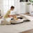 30" Chenille Upholstered Ottomans-1185889600