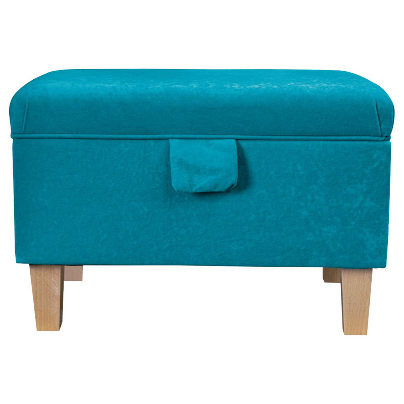 50.8cm Wide Rectangle Solid Colour Footstool Ottoman with Storage