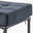 Rectangle Tufted Upholstered Fabric+Metal Ottoman