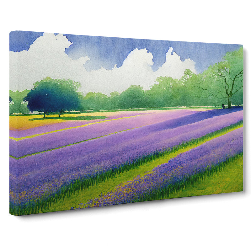Serene Bluebell Field Vol.2 - Wrapped Canvas, 35cm H x 50cm W x 3cm D