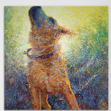 " Phoebe's Reign " by Iris Scott, 37" H x 37" W x 1.5" D, No Mat, Wrapped Canvas